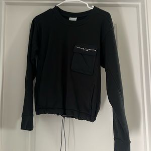 Women’s Columbia Drawstring Crewneck With Pocket Size Small Black